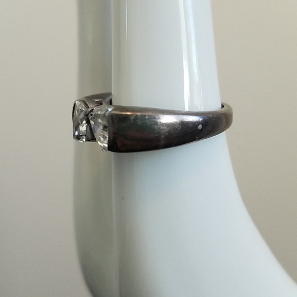 Sterling Silver Double CZ Ring - Picture 3 of 6